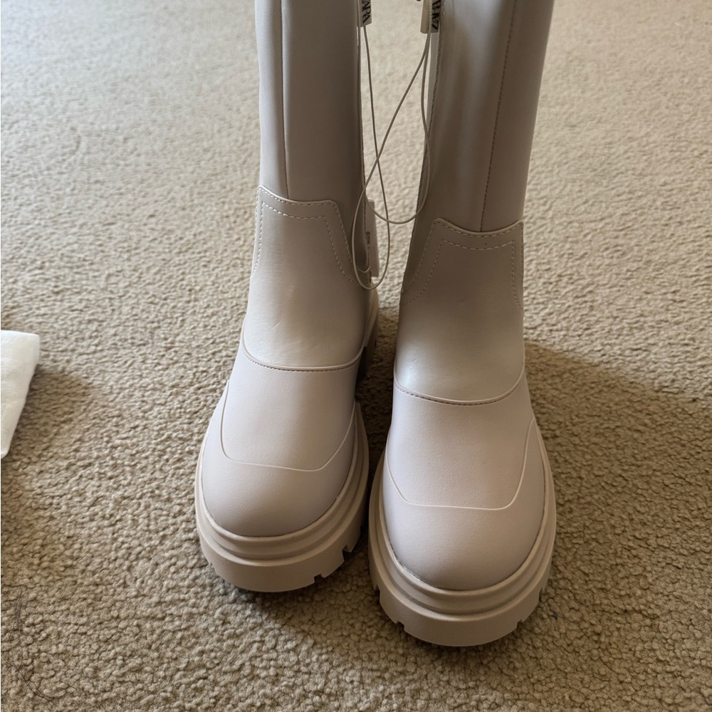 Zara Big girls Cream Boots